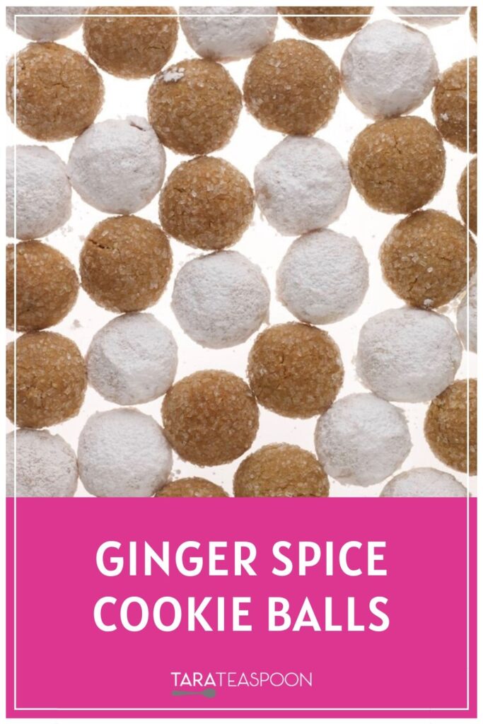 Ginger spice cookie balls pinterest pin
