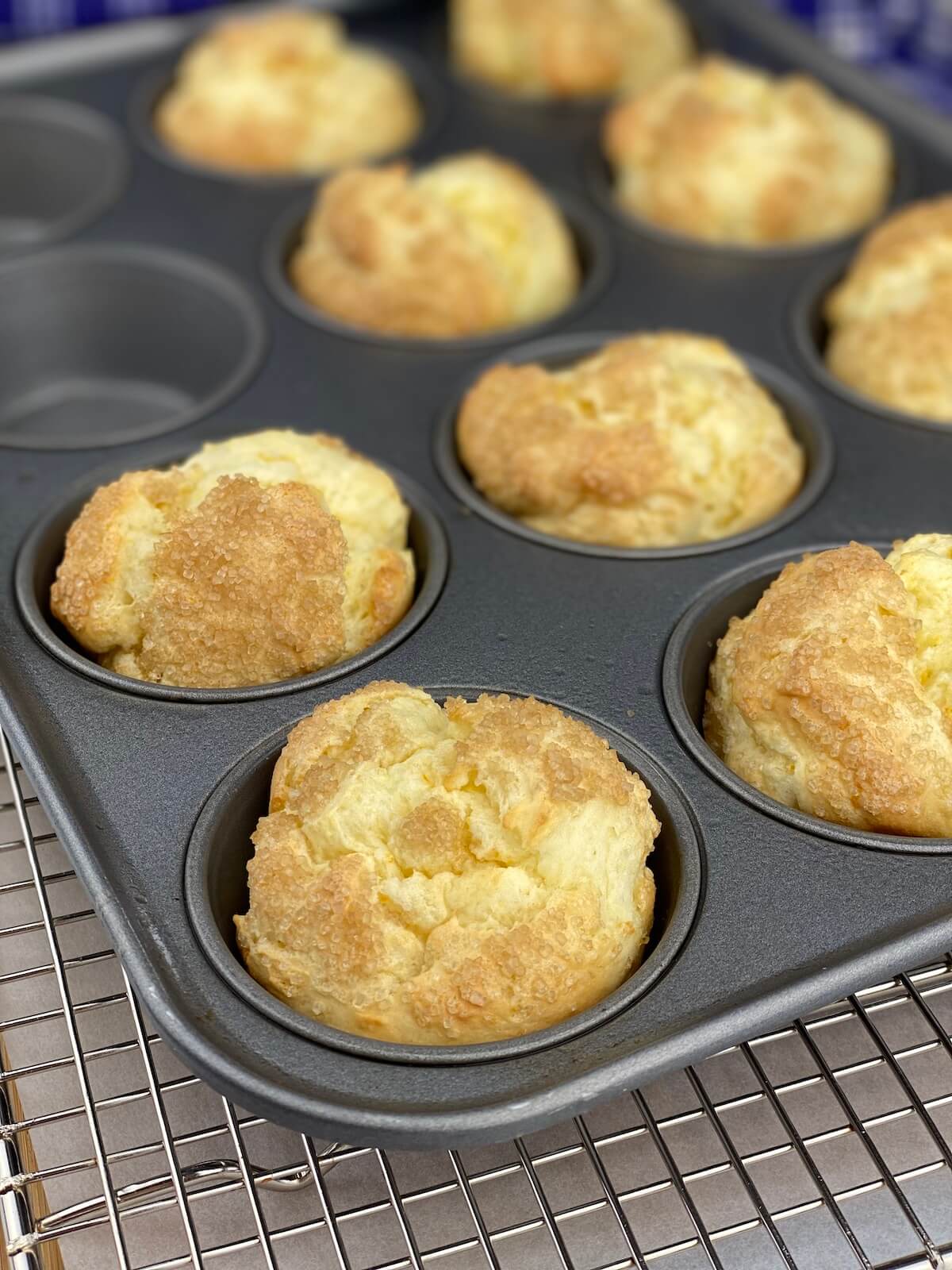 gluten free orange muffins in baking tin