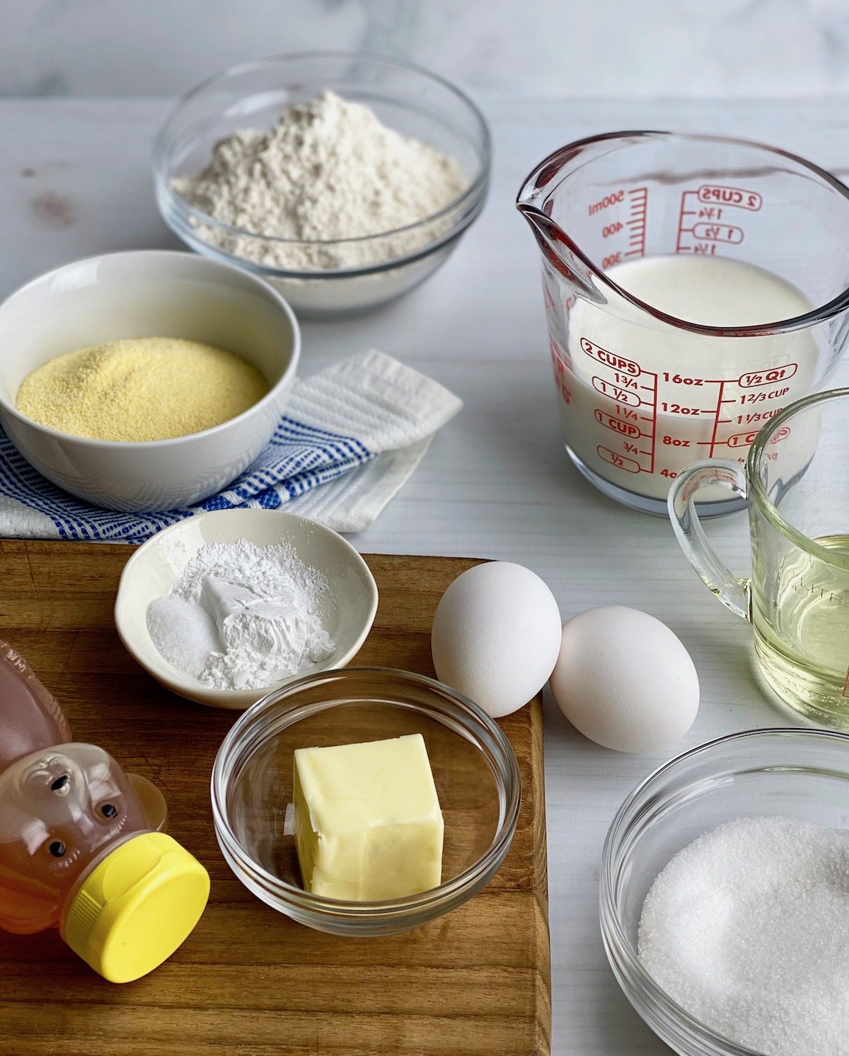 ingredients for homemade cornbread recipe