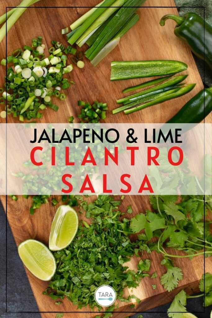jalapeno lime with cilantro salsa pin