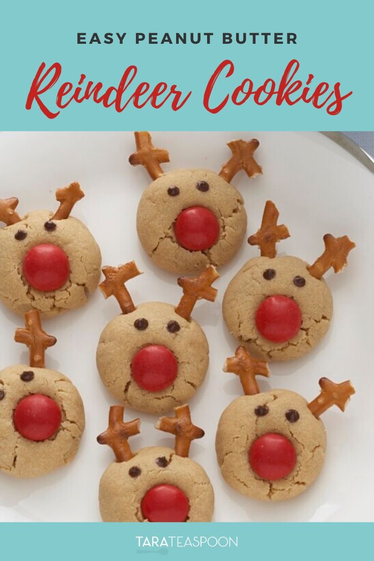 Peanut Butter Reindeer Cookies - Tara Teaspoon