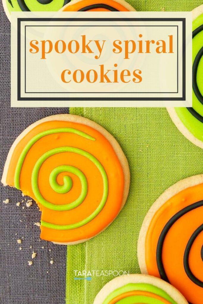Spooky Spiral Cookies Pinterest Pin