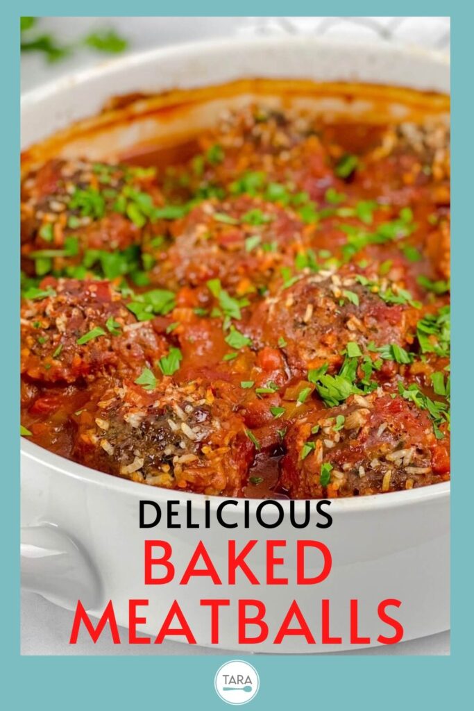 baked porcupine meatballs pin
