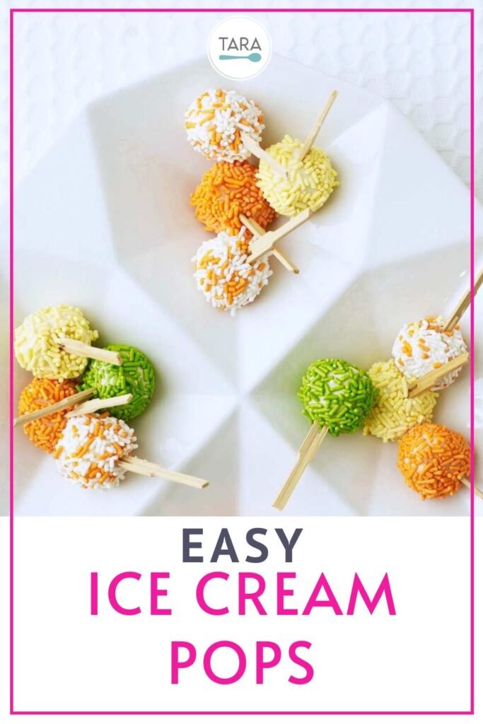 Mini Ice Cream Pops With Sprinkles–No Mold Needed - Tara Teaspoon