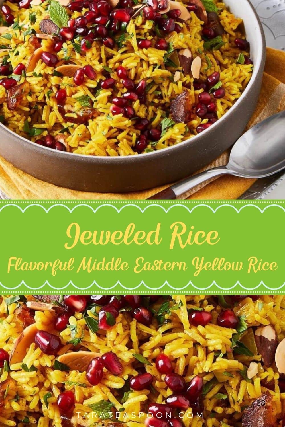 Three Jewels Rice Jeweled Rice - Spiced Middle Eastern Yellow Rice - Tara Teaspoon