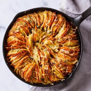 sweet potato and yukon gold gratin