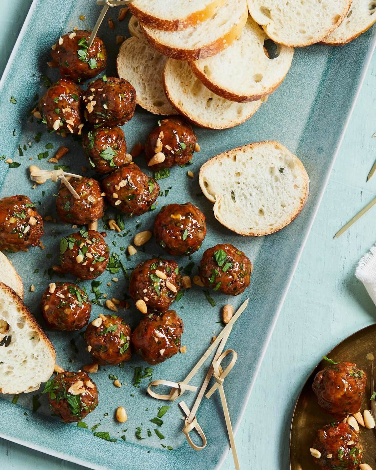spiced meatballs appetizer for a party