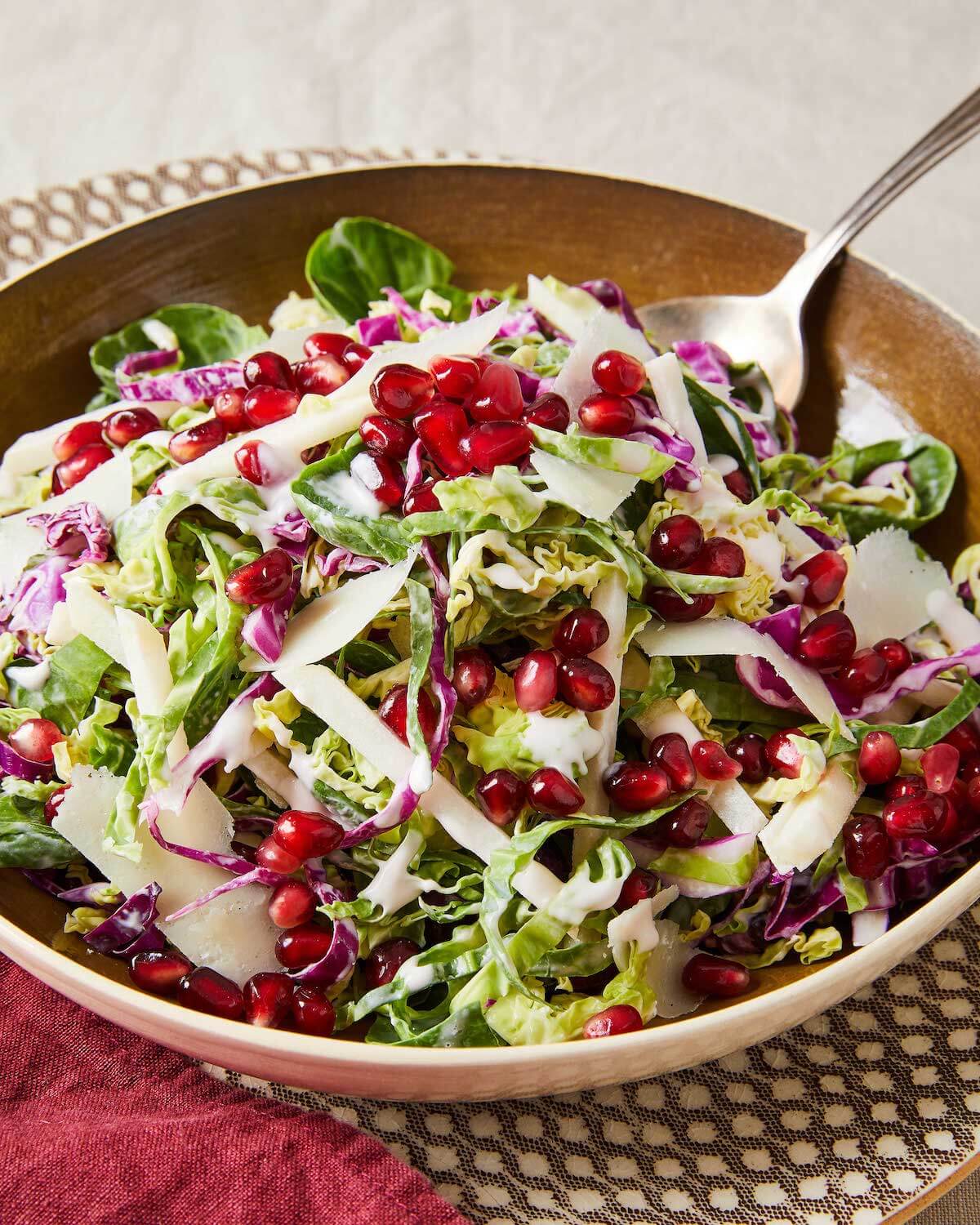 Shredded Cabbage Salad With Pomegranate and Tomatoes Recipe