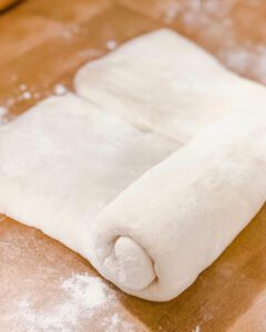rolling loaf of Japanese milk bread