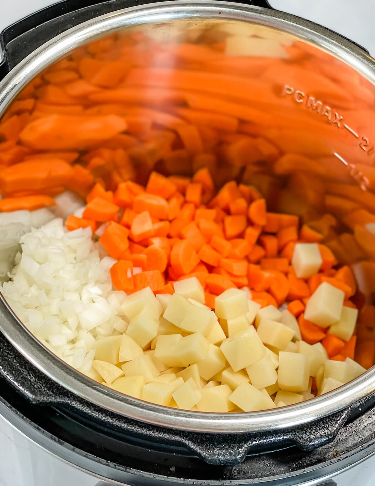 potatoes, carrots and onions in instant pot