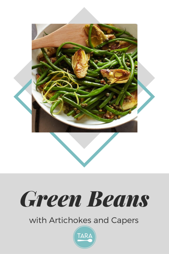 Green Beans on White Plate Pin
