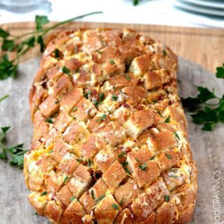 bacon wrapped peper jack pull apart bread