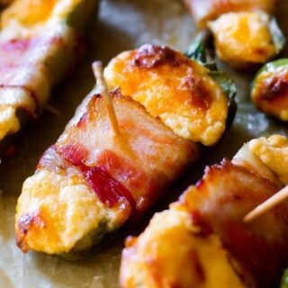 bacon wrapped cheese stuff-fed jalapeños