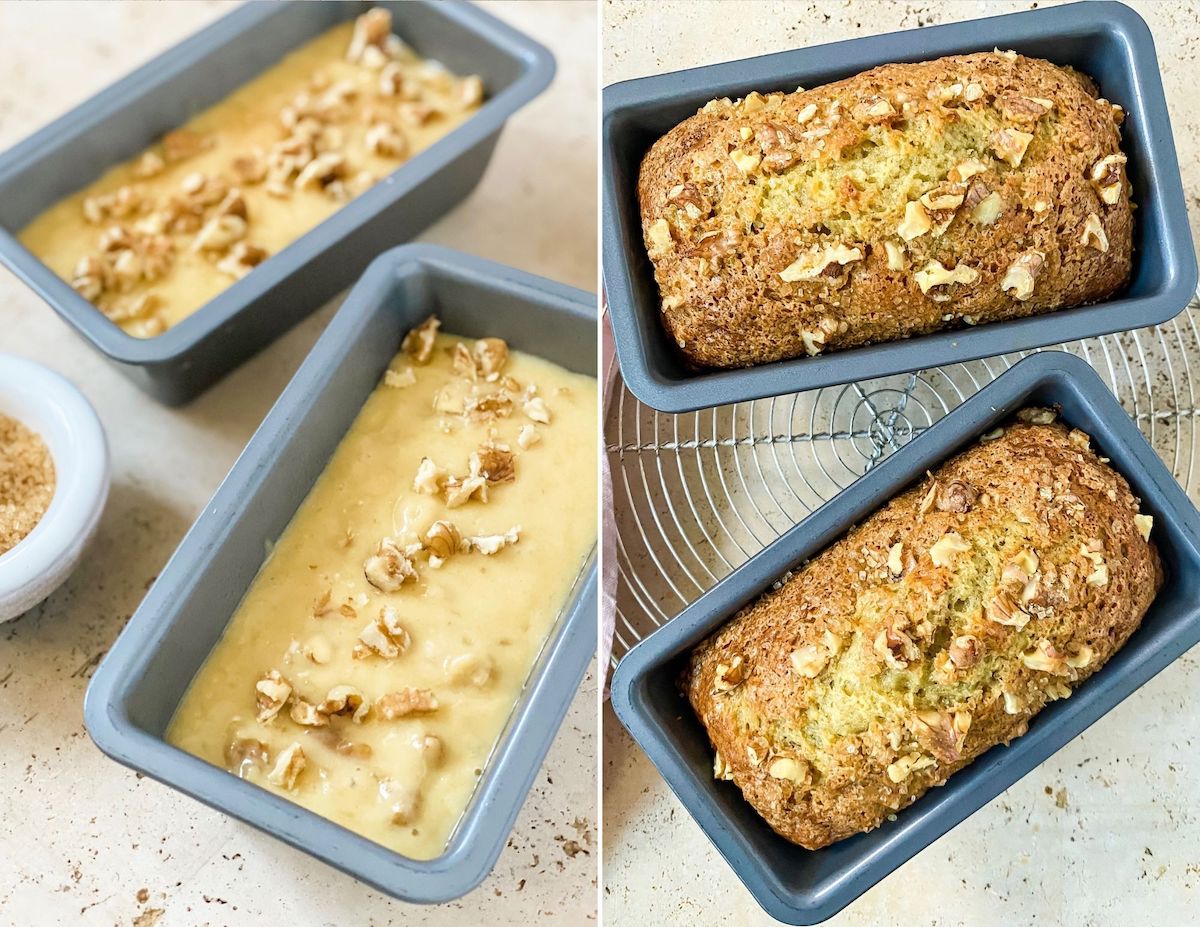 Finally tried my beloved banana bread recipe in my mini loaf pan. Perfect  for sharing! Recipe in comments. : r/Old_Recipes