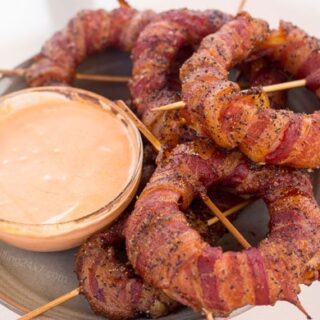 bacon wrapped onion rings
