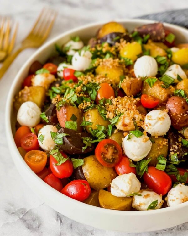 Italian Potato Salad Recipe with Mozzarella -No Mayo - Tara Teaspoon