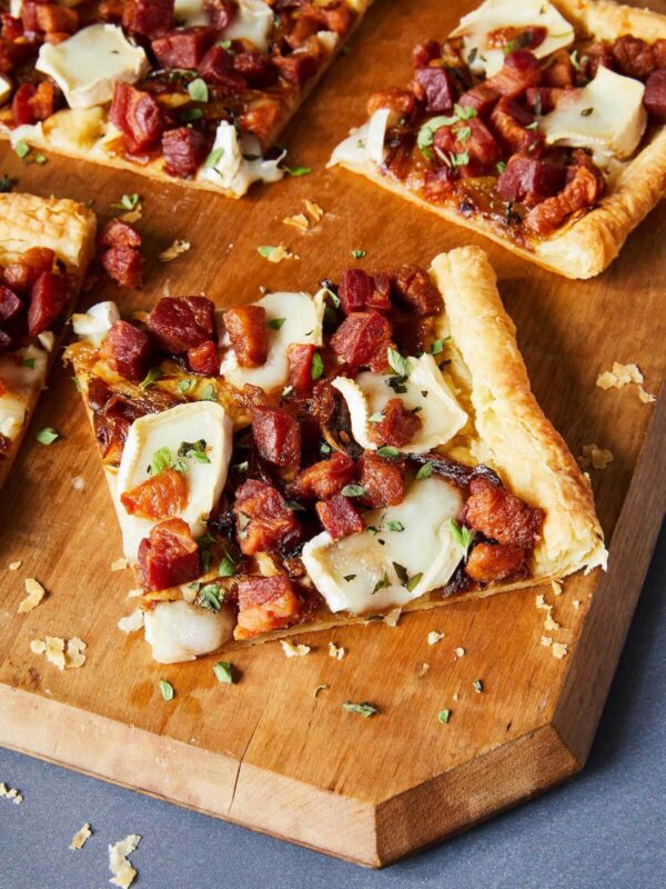 Pancetta, Brie and Caramelized Onion Tart - Tara Teaspoon