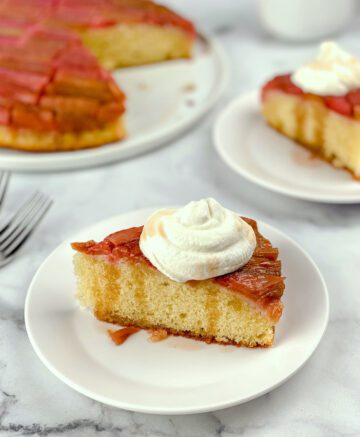 The Best Rhubarb Upside Down Cake (From Scratch!) - Tara Teaspoon