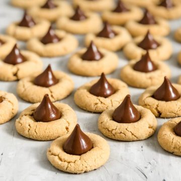 close feature of peanut butter blossoms