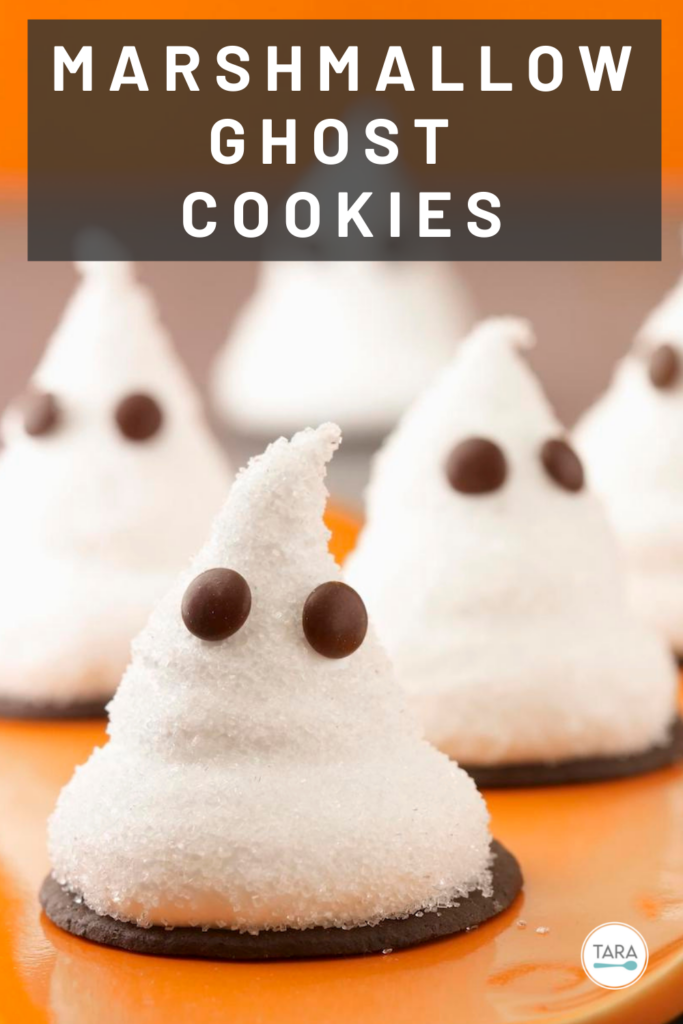 Marshmallow ghost cookies