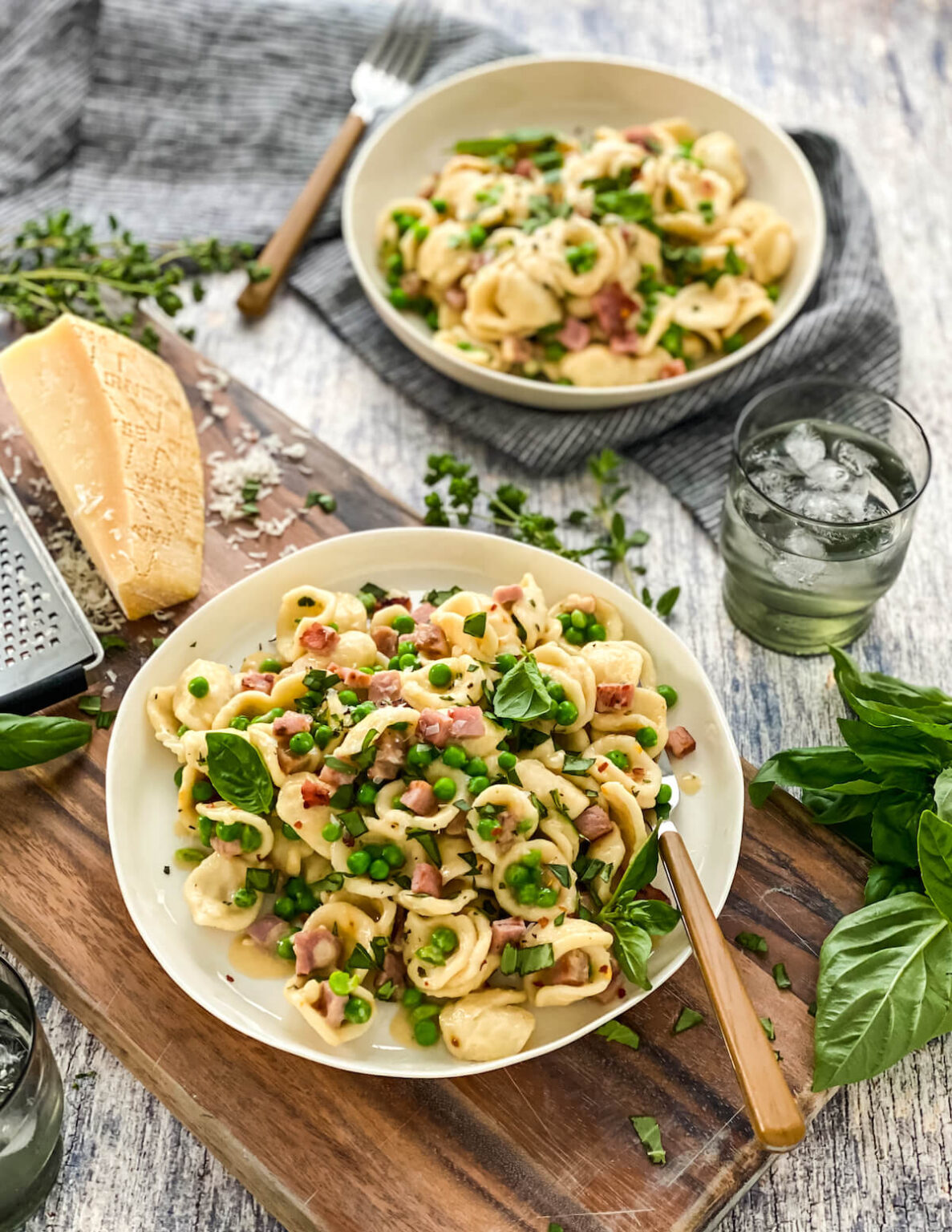 Ham and Pea Pasta with Parmesan Cream Tara Teaspoon