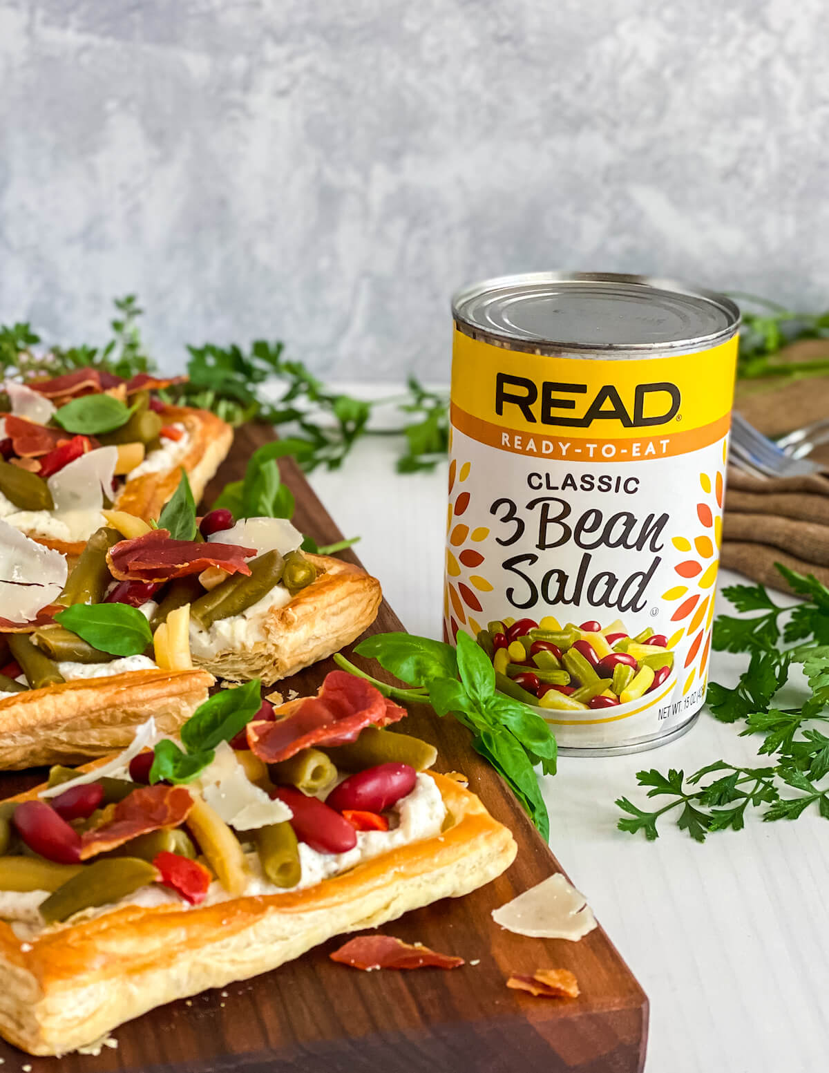 savory tarts with Read 3 Bean Salad