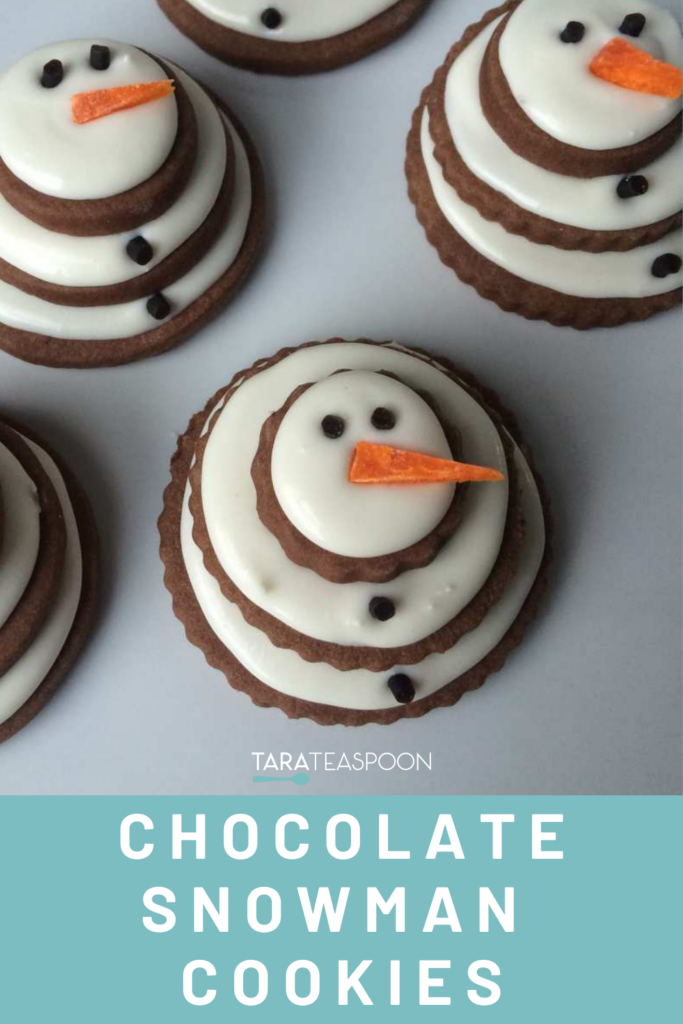 Chocolate Snowman Cookies