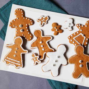 iced gingerbread men and ladies square