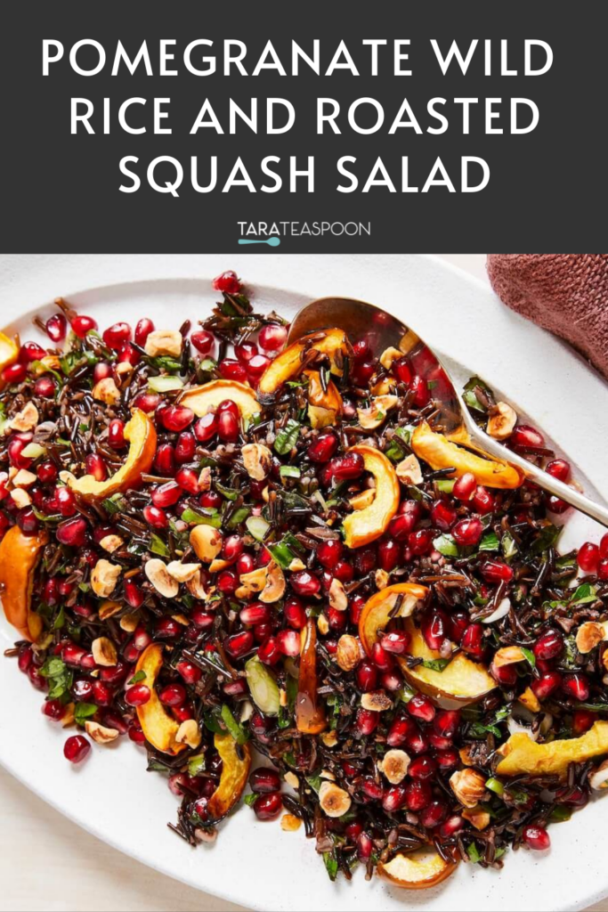 Pomegranate Wild Rice and Roasted Squash Salad