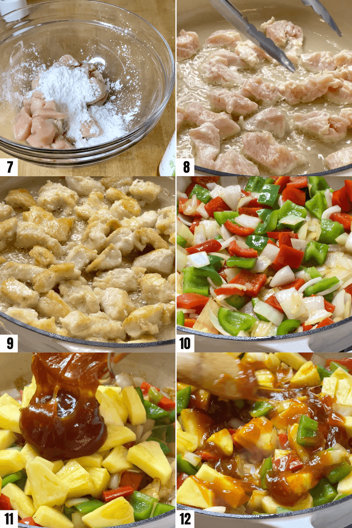 steps for making sweet and sour chicken