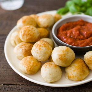 close up mozzarella bites