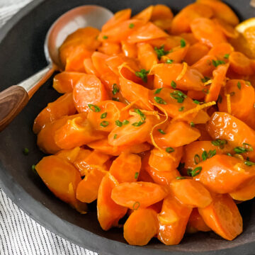 glazed carrots with chives and orange