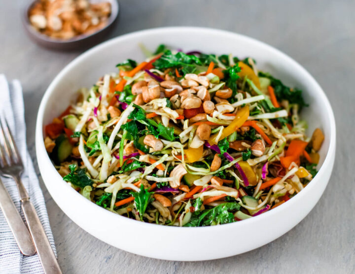 Cashew Crunch Salad with Asian Dressing - Tara Teaspoon