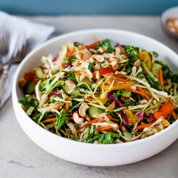 Cashew Crunch Salad with Asian Dressing - Tara Teaspoon