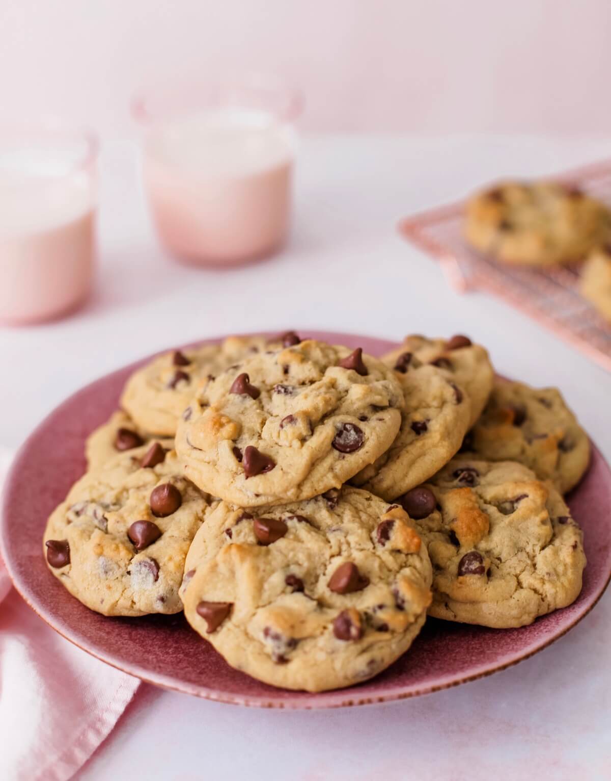 stack of one dozen chocolate chip cookie recipe