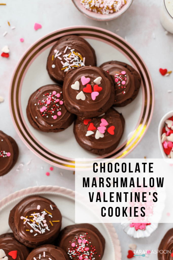 Chocolate Marshmallow Valentine's Cookies