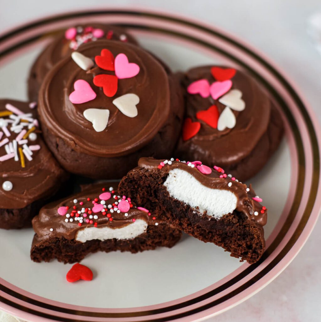 Valentine's Chocolate Cookies with Marshmallows Tara Teaspoon