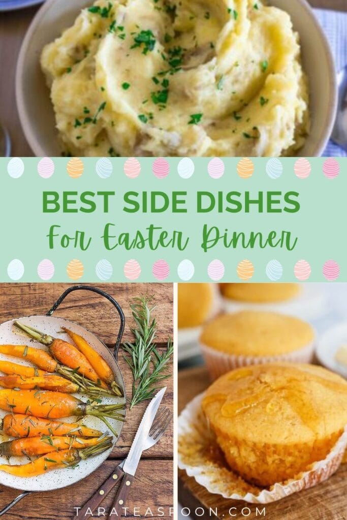 Pinterest graphic for Best Side Dishes for Ham recipe collection on Tara Teaspoon