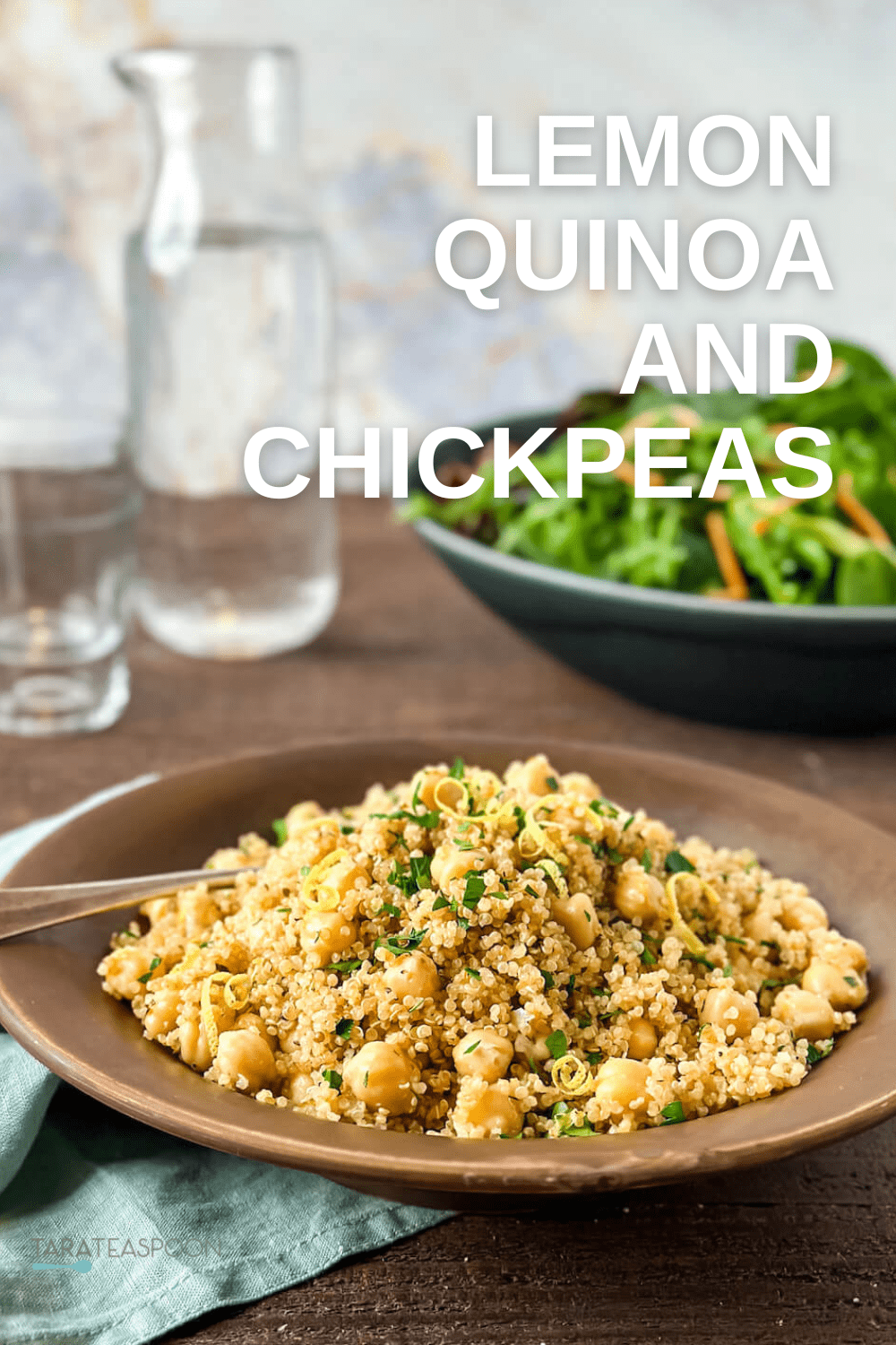 Lemony Quinoa Chickpea Salad Tara Teaspoon