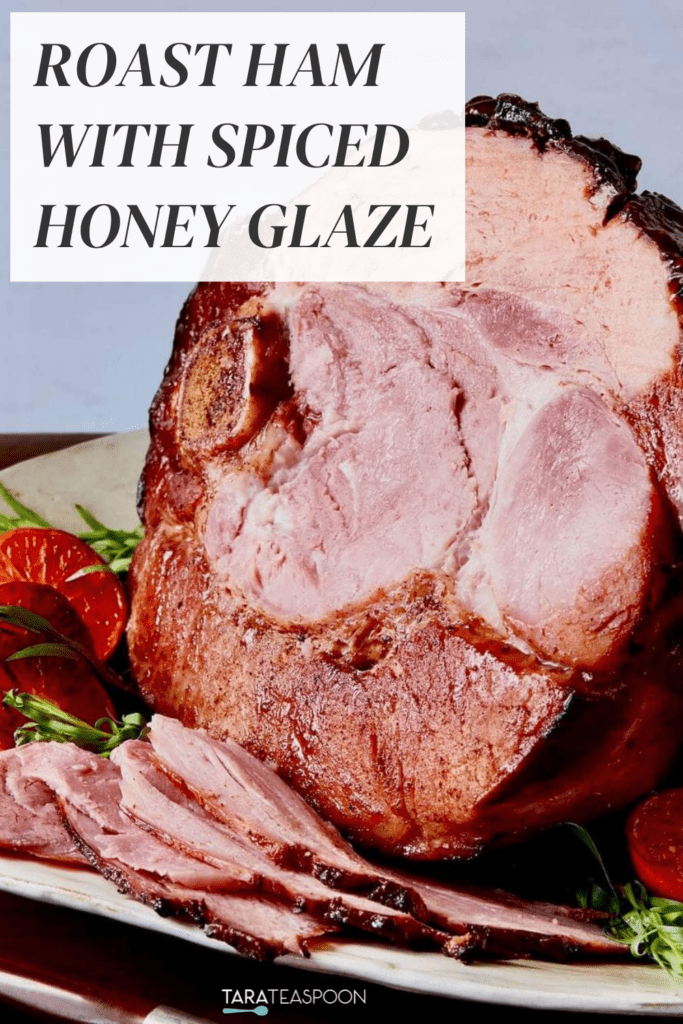 Roast ham with spiced honey glaze