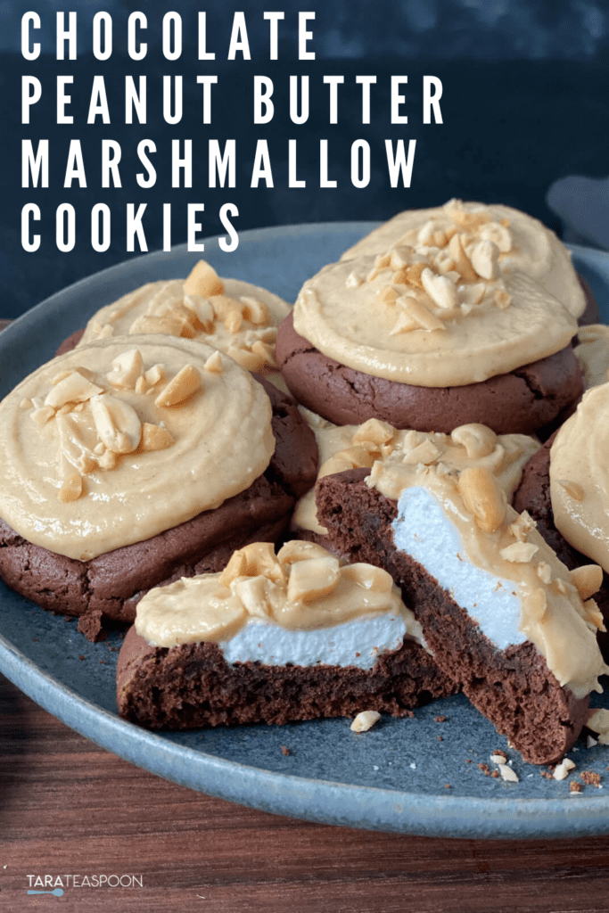 Peanut Butter and Chocolate Marshmallow Surprise Cookies