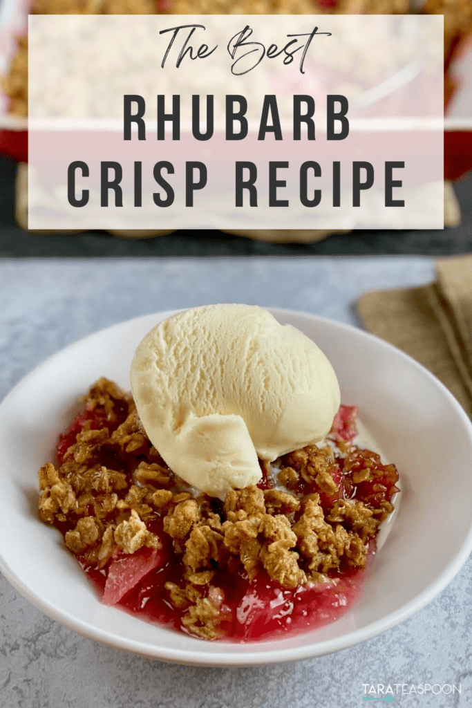 The most delicious, just rhubarb crisp