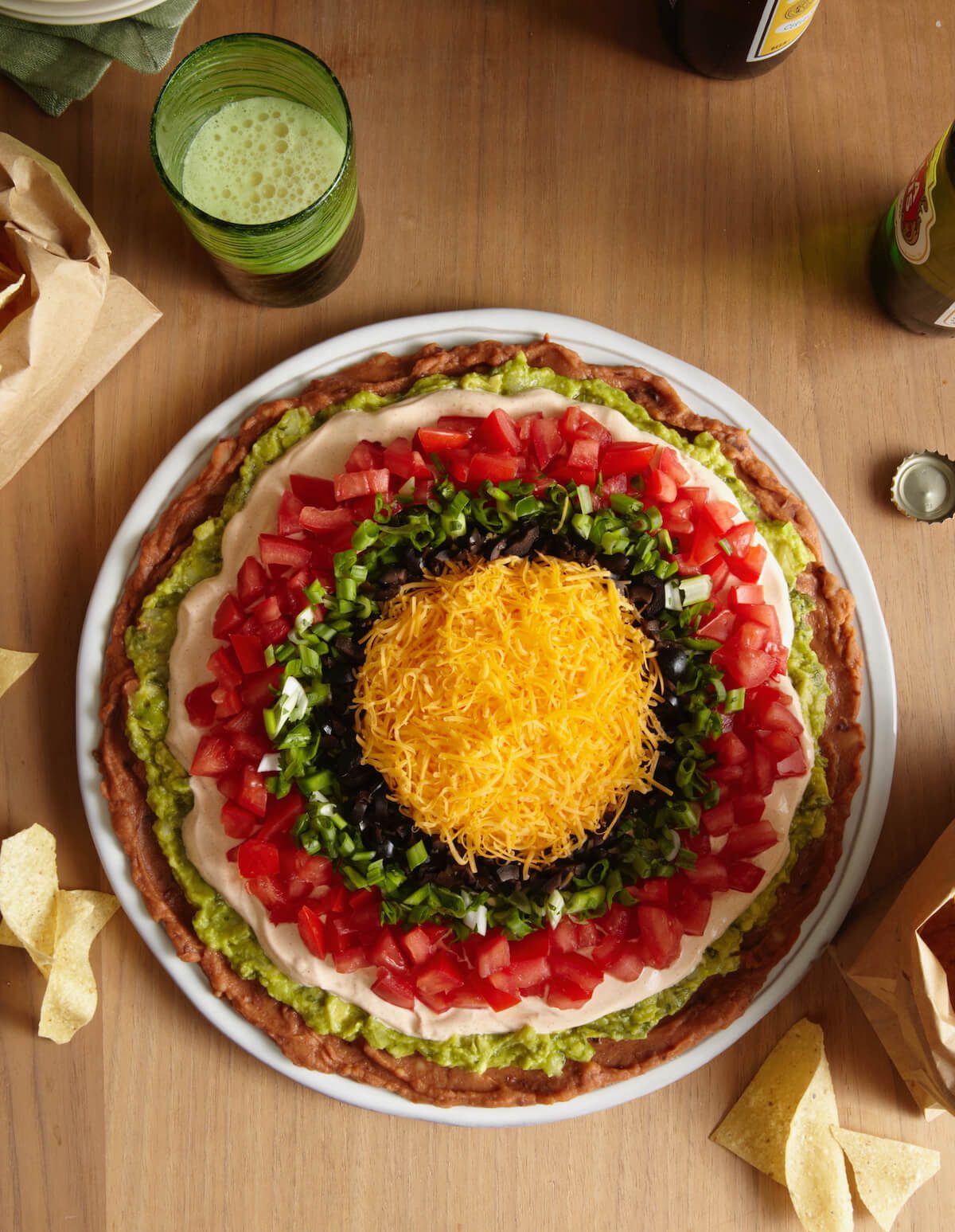 Air Fryer Ultimate 7-Layer Tortilla Dip Bowl (Super Bowl Recipe)