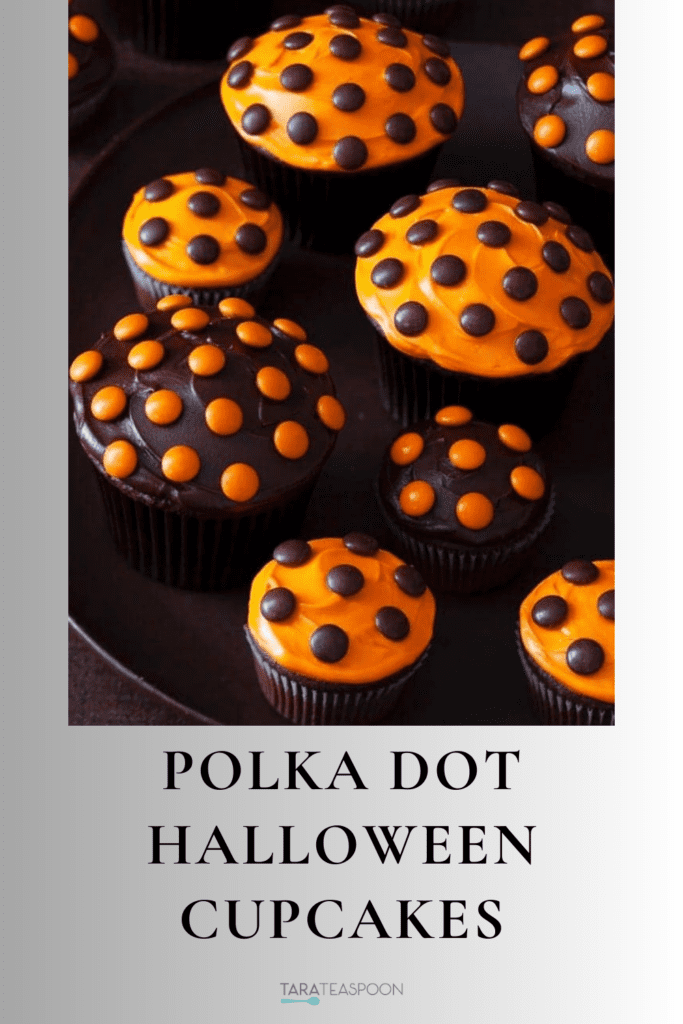 Polka Dot Halloween Cupcakes