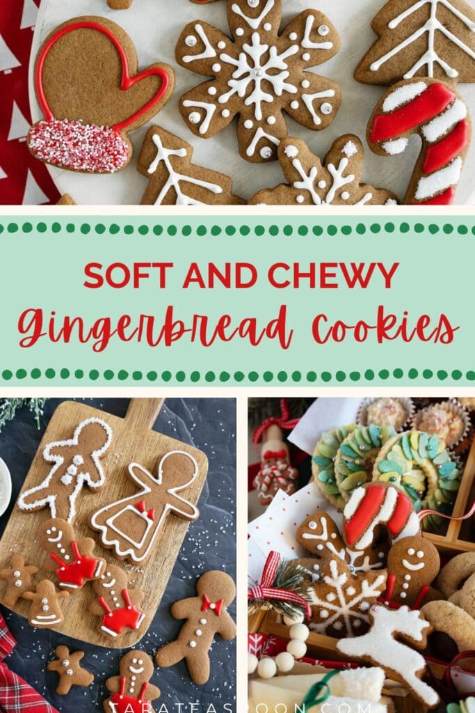 Pinterest graphic for Best Gingerbread Cookies recipe on Tara Teaspoon