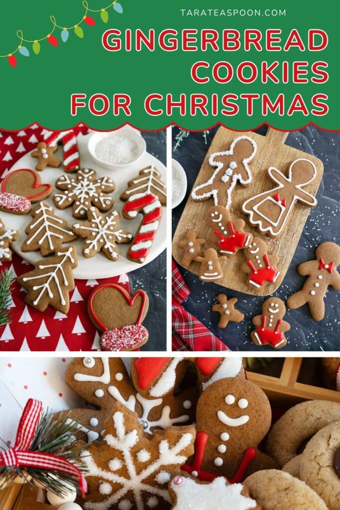 Pinterest graphic for Best Gingerbread Cookies recipe on Tara Teaspoon