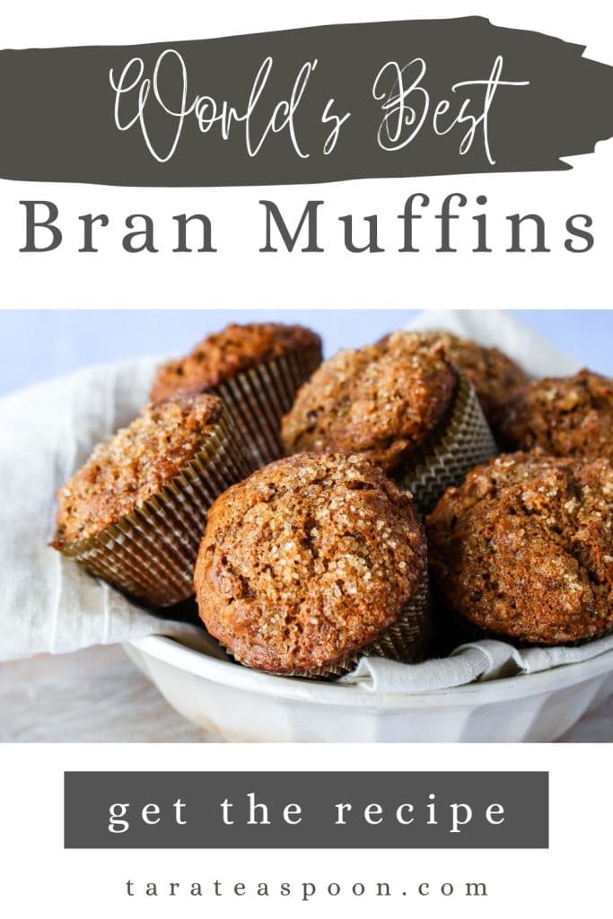 Pinterest graphic for Best Bran Muffin recipe