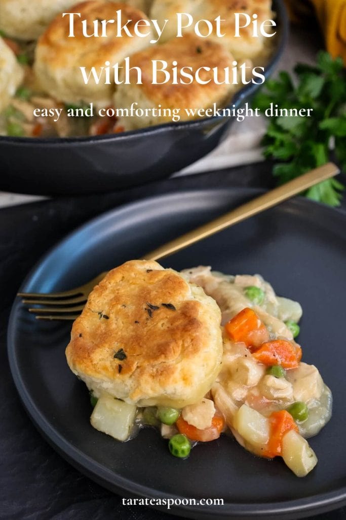 Turkey Pot Pie with Biscuits