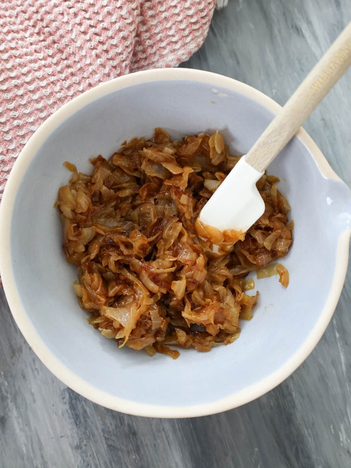 cool onions completely before adding to the dip.