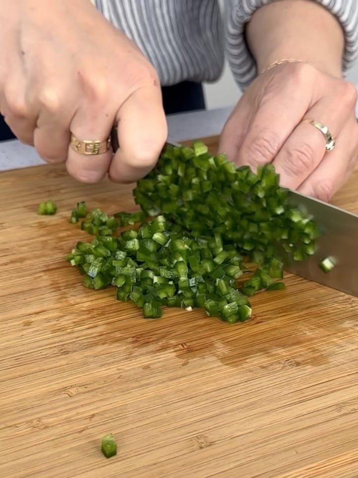 finely dicing jalapeno for guacamole